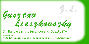 gusztav lieszkovszky business card